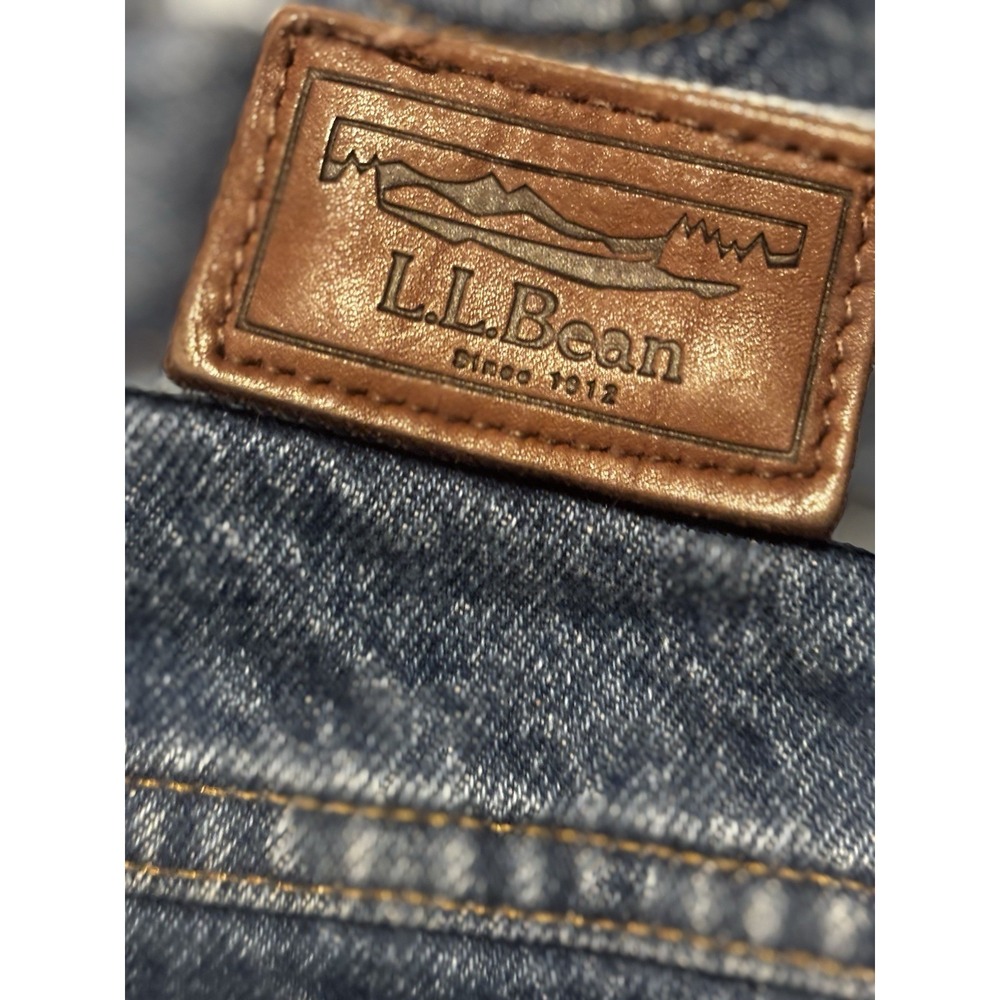 L.L. Bean Fleece Lined‎ Men's 42/29.5 Relaxed Fit Jeans Heavy Duty Denim Raw Hem - Picture 11 of 13